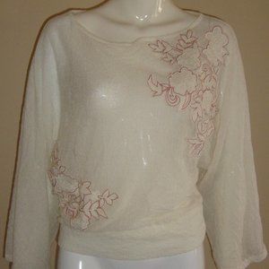 Anthropologie  AKEMI KIN  Ivory Poet Lace Dolman S